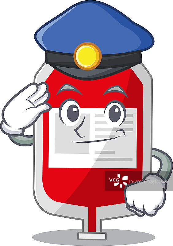 卡通警察流血塑料画图片素材