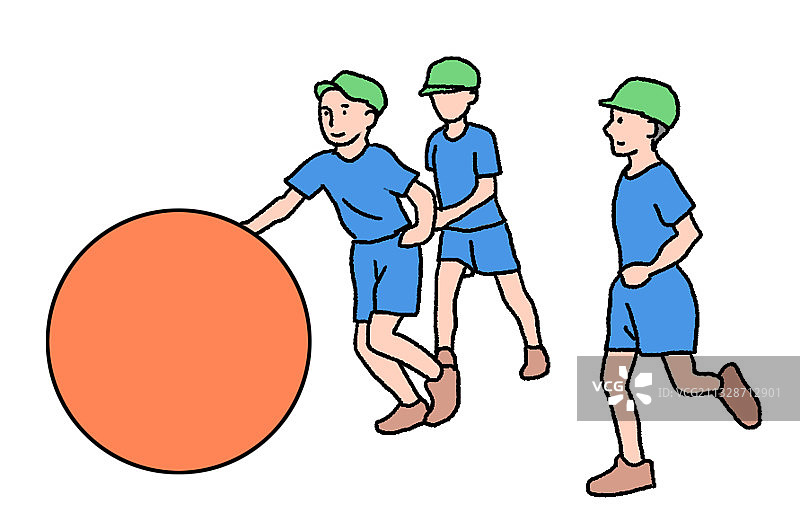 白描儿童娱乐少年做游戏校园课后活动插画图片素材
