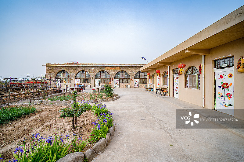 陕西省窑洞农家乐图片素材