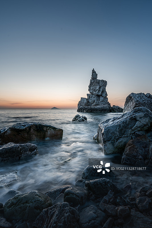 大连西湖咀将军石图片素材