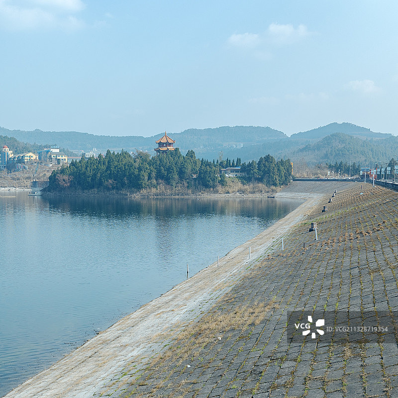 升钟湖 南充图片素材