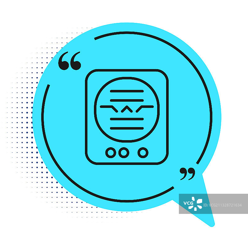 黑色线条姿态指示器仪表图片素材