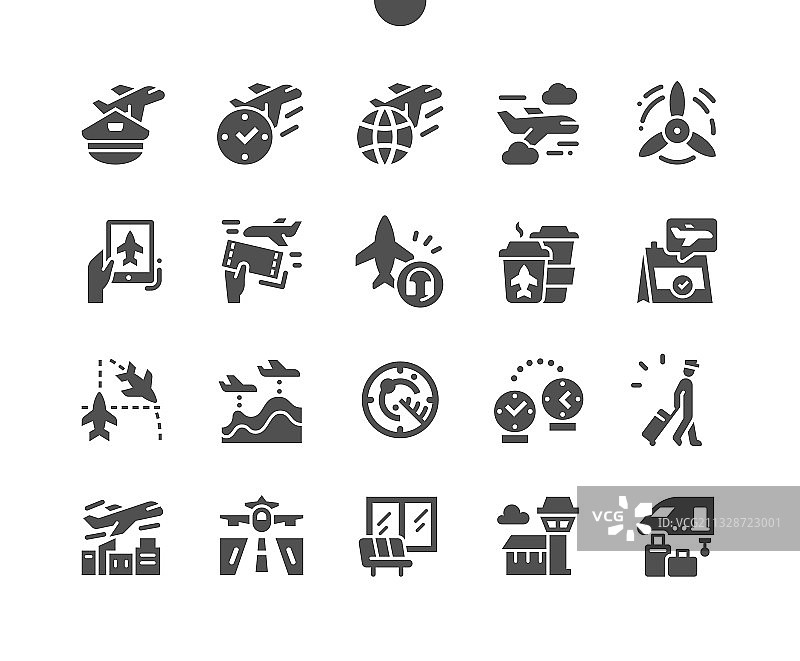 航空机场行李飞行员和调度员图片素材