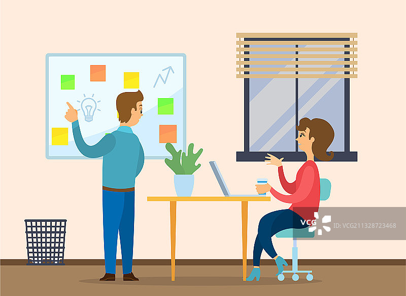 商人在会议中展示计划图片素材