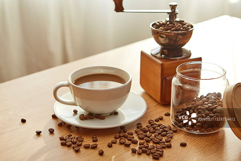 咖啡豆和咖啡图片素材