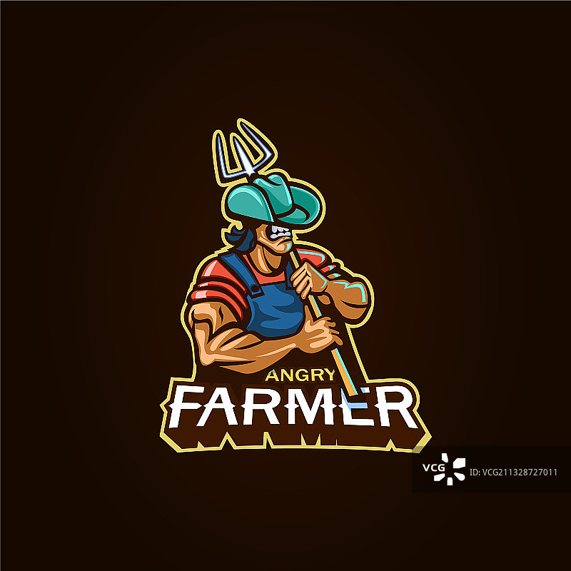 农场logo吉祥物概念图片素材