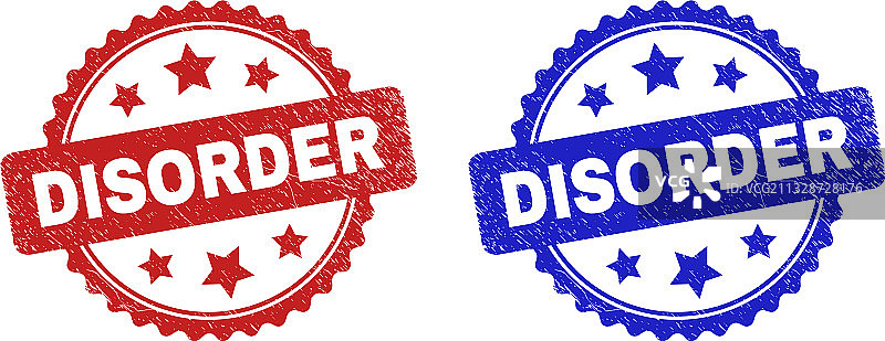 使用粗糙风格的混乱花环印章图片素材