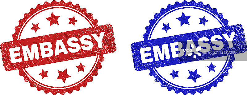 带有腐蚀纹理的使馆花结邮票图片素材