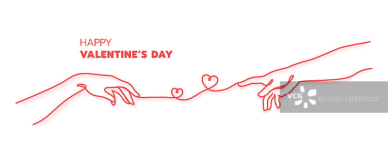 情人节快乐，红色情侣手图片素材