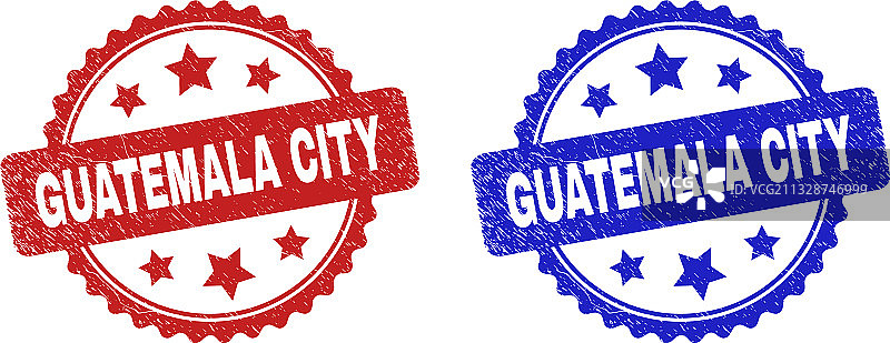 危地马拉城花结邮票使用Grunge图片素材