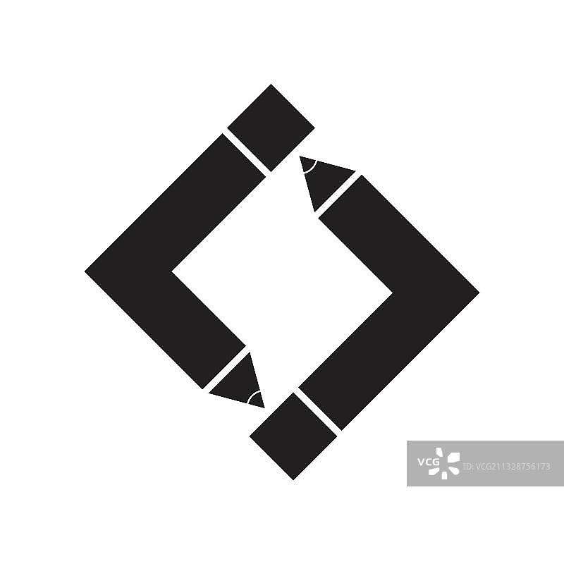 圆形方形铅笔边框品牌标志图片素材