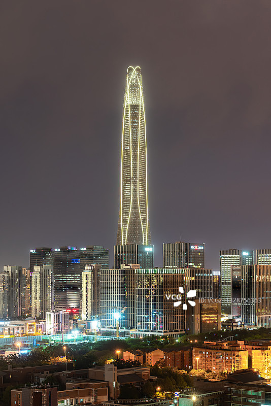 天津滨海新区夜景图片素材