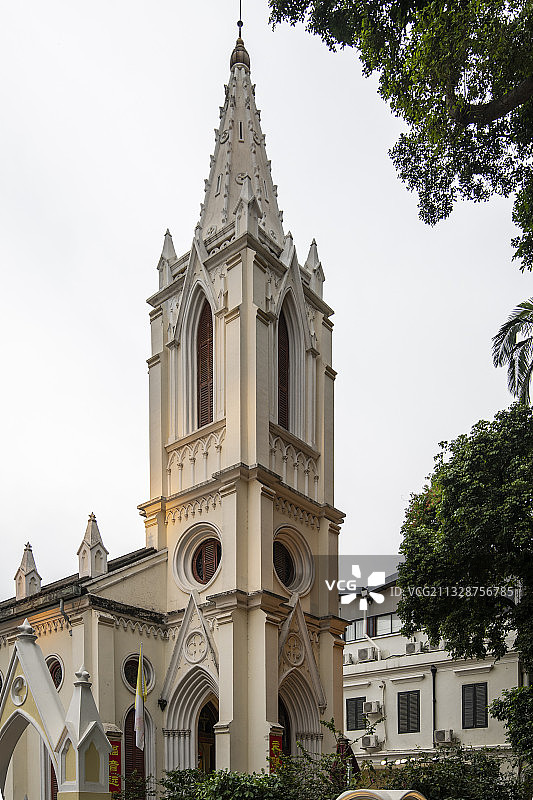 广州沙面旅游景区的露德圣母堂图片素材
