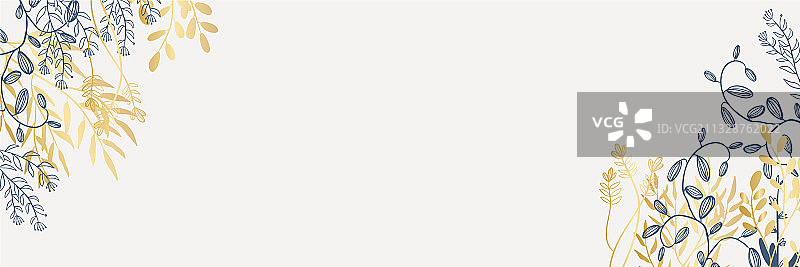 潮流金色和白色花卉背景设计图片素材