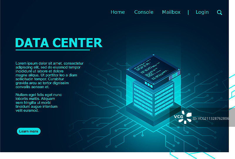 2.5D数据中心机房背景图片素材