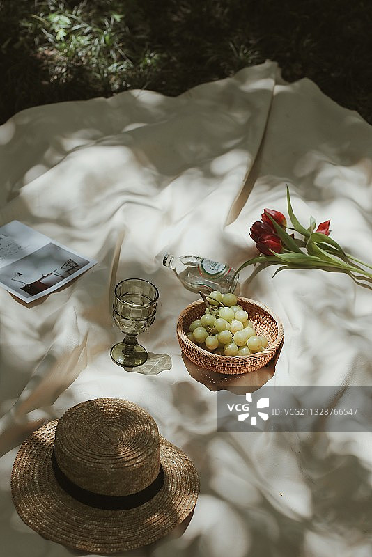 春日野餐图片素材