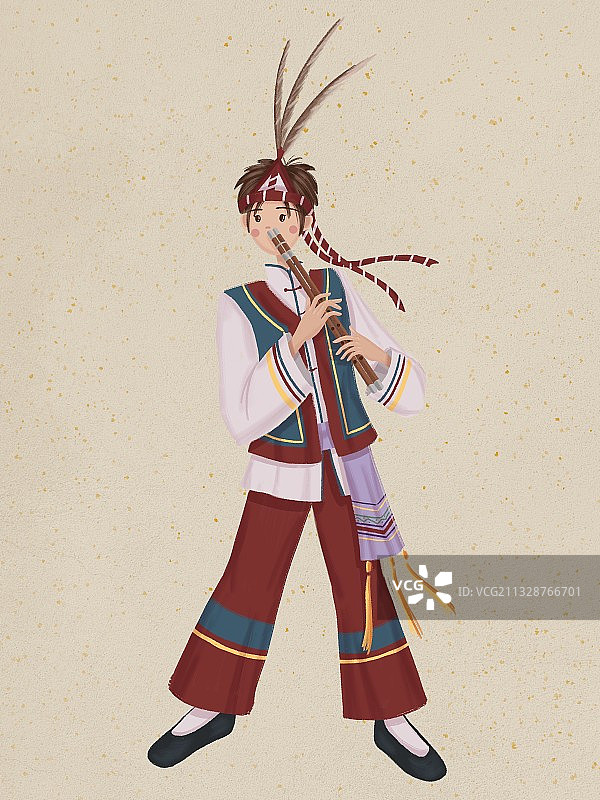 高山族小伙图片素材