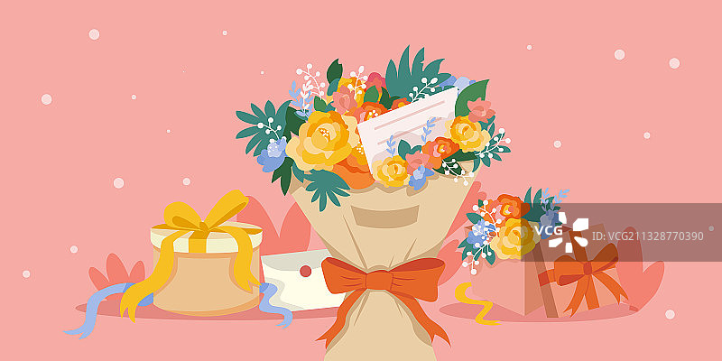 节日祝贺鲜花礼物图片素材
