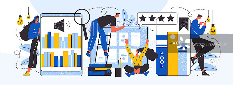 在线图书馆横版图片素材