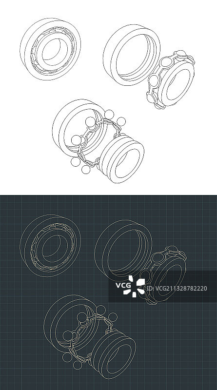 拆解轴承图纸图片素材