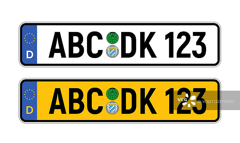 德国汽车牌照车辆登记图片素材