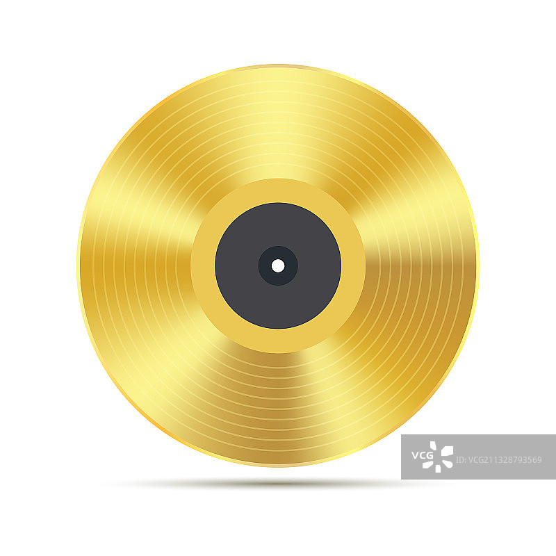 金色黑胶唱片迪斯科音乐专辑图片素材