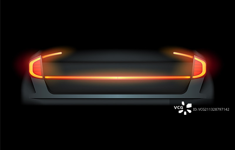 逼真的汽车LED发光效果图片素材