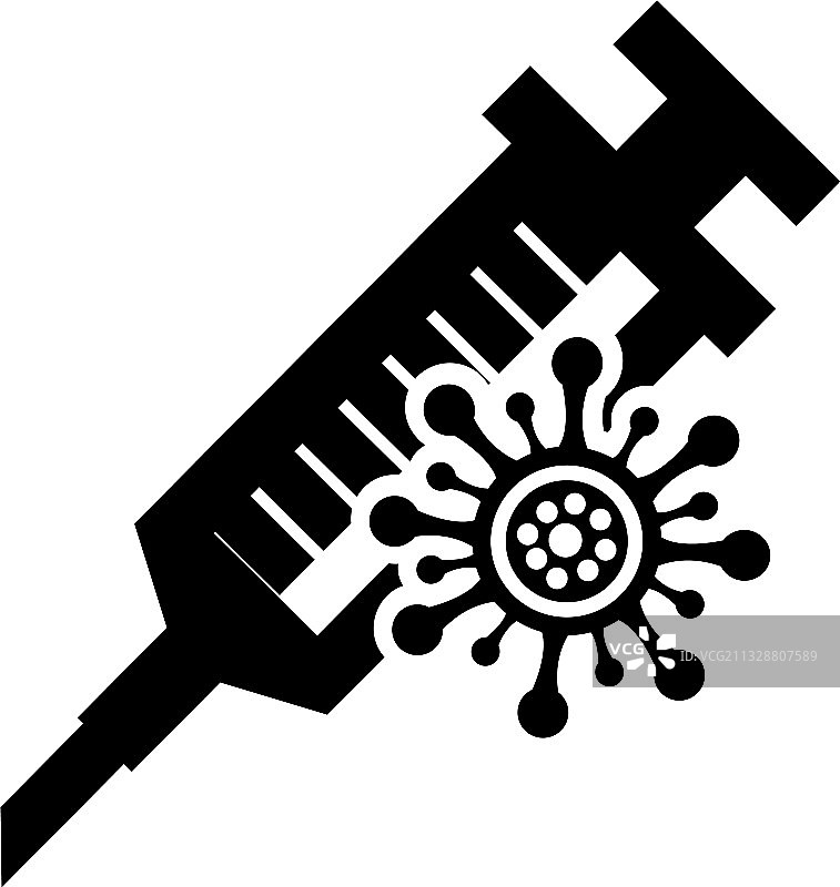 新冠病毒疫苗图标设计图片素材