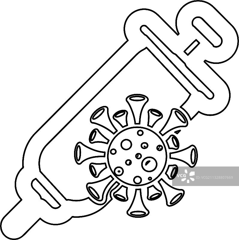 新冠病毒疫苗图标设计图片素材