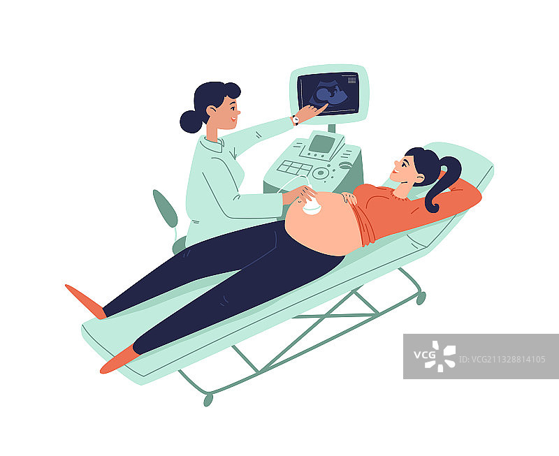 医生进行超声波检查图片素材