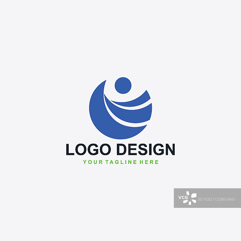 半月抽象符号月亮logo设计图片素材