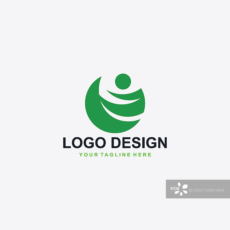 半月抽象符号月亮logo设计图片素材