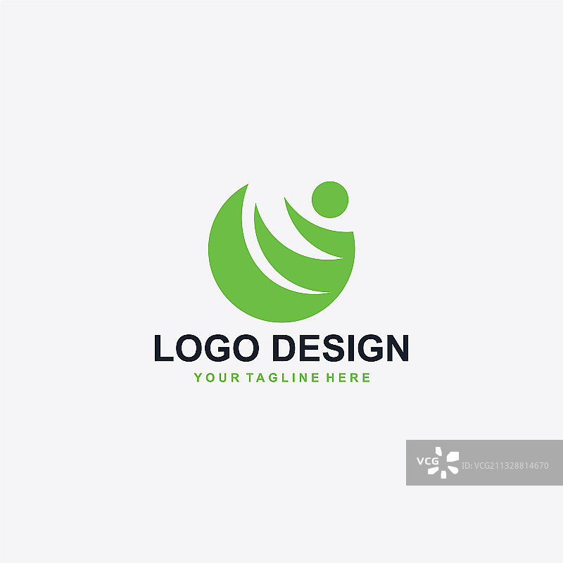 半月抽象符号月亮logo设计图片素材