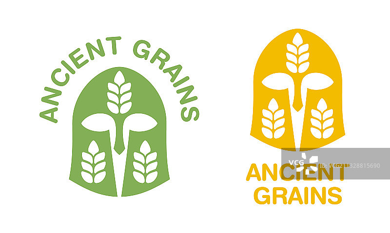 古代谷物标志-健康营养的象征图片素材