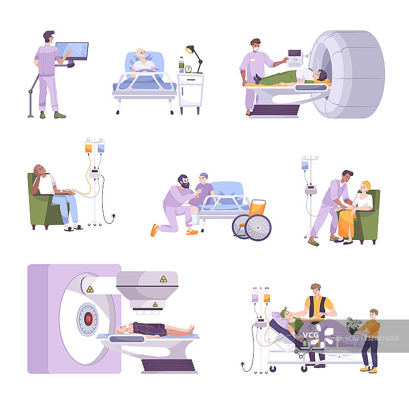 肿瘤学扁平化合集图片素材