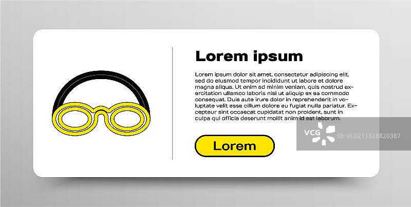 游泳眼镜和帽子图标图片素材