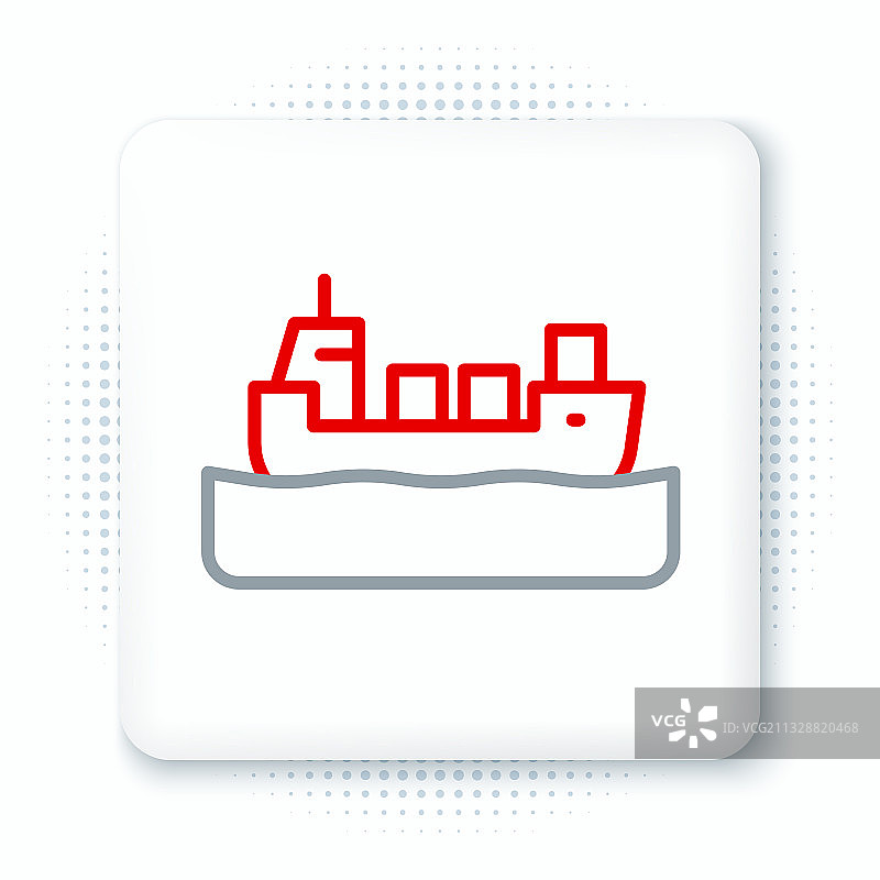 白色背景上的油轮船图标图片素材