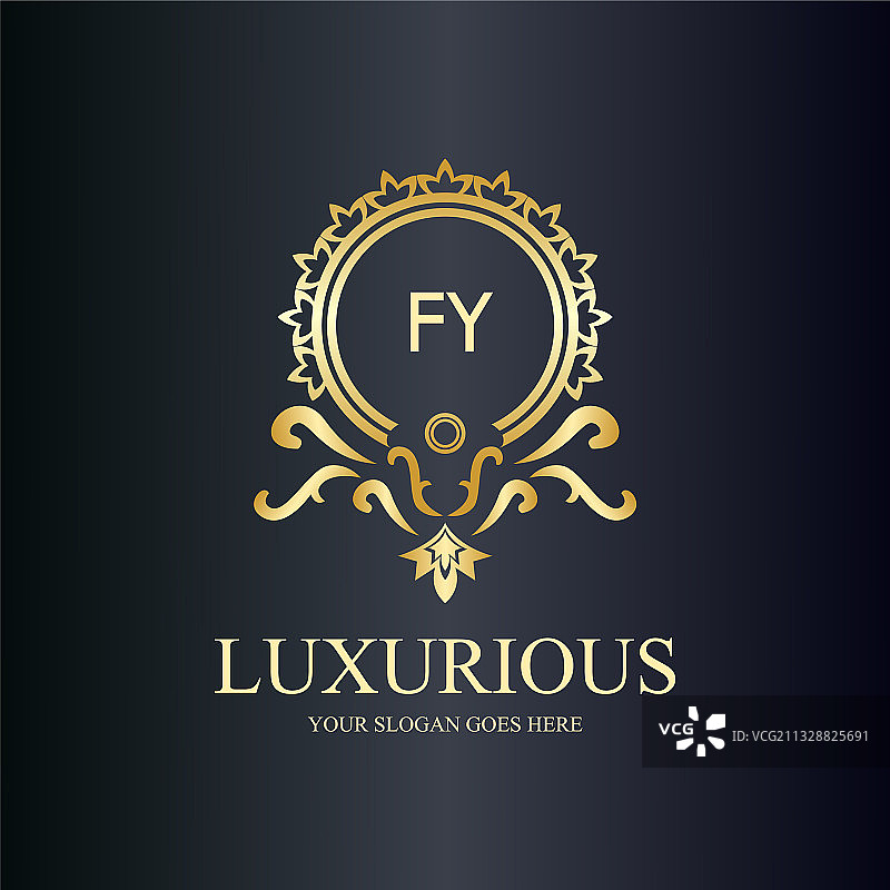 FY字母皇家奢华标志模板图片素材