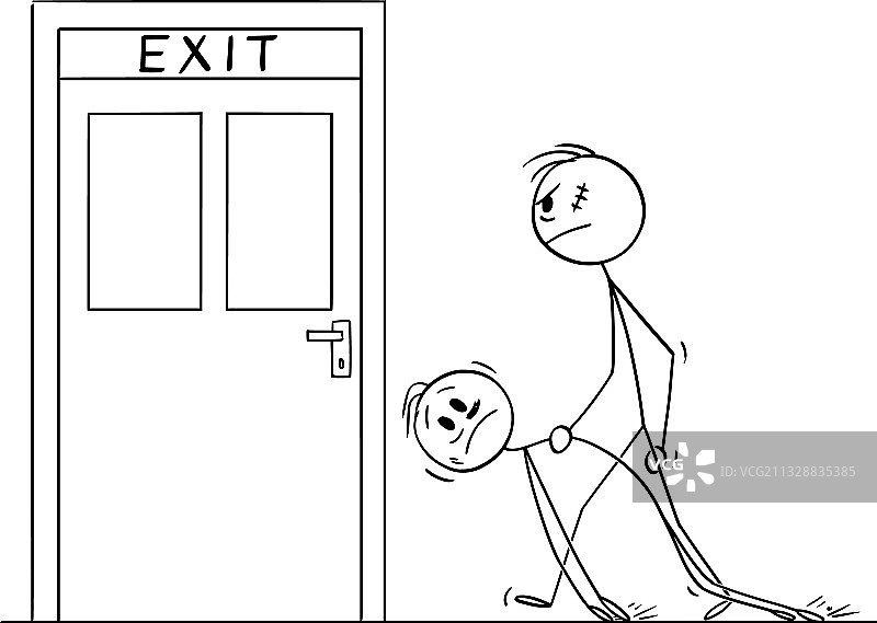 卡通大块头壮汉或保镖搬运图片素材