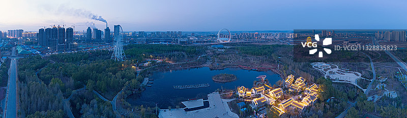 吉林省四平市东南生态新城全景图图片素材