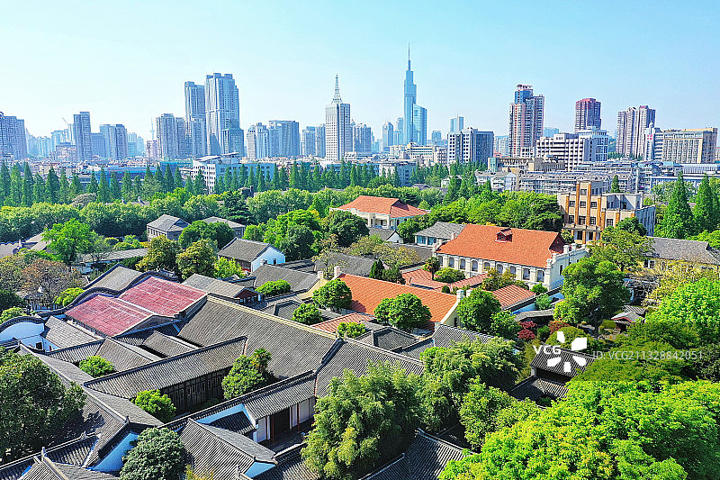 南京总统府（中国近代史遗址博物馆)的风光图片素材