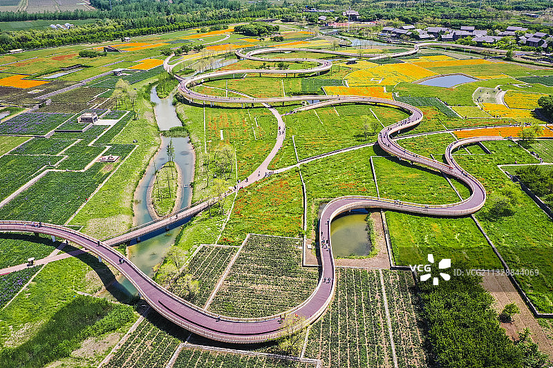 江苏三台山森林公园最美田园风光图片素材