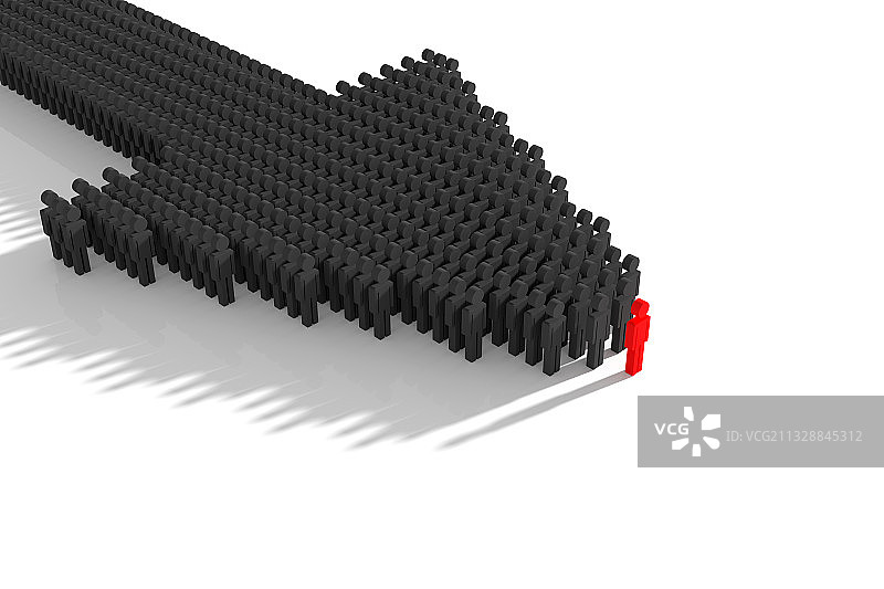3D大量物体组成得箭头图片素材