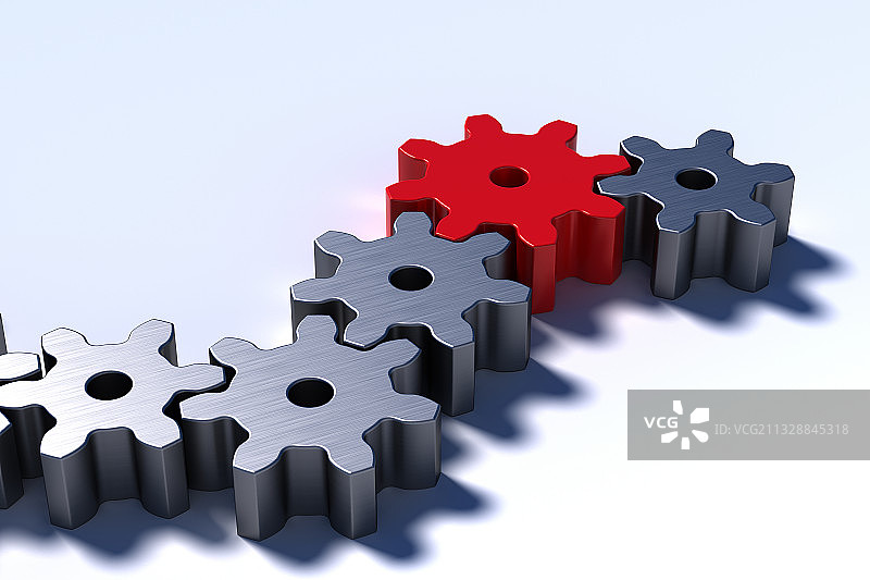 3D齿轮团队图片素材