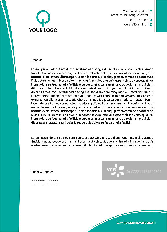 字母HEAD PAD设计模板3图片素材