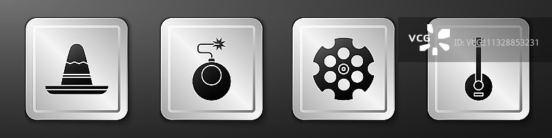 墨西哥草帽炸弹引爆图片素材