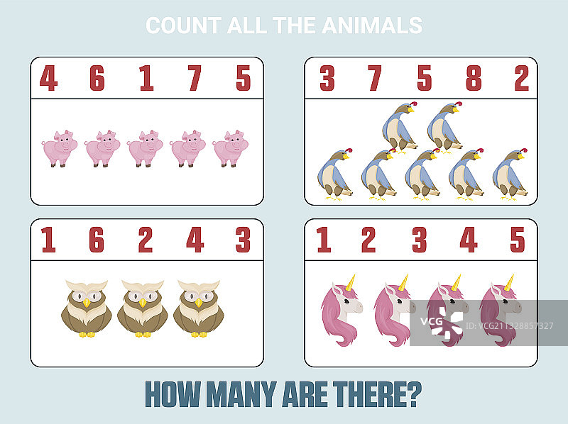 学前儿童家庭计数游戏图片素材