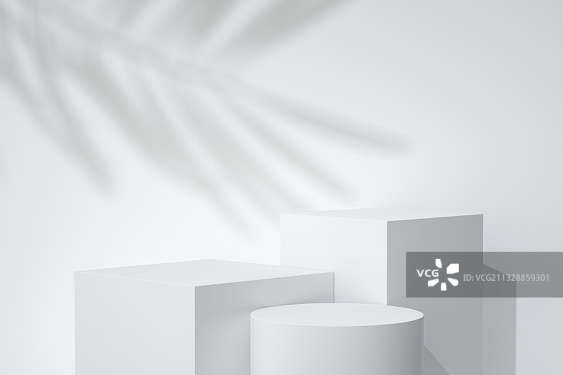 白色产品展台三维场景图片素材