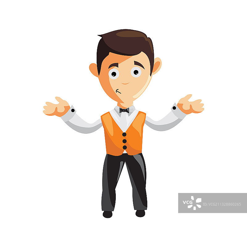 角色职业服装：厨师或服务员图片素材