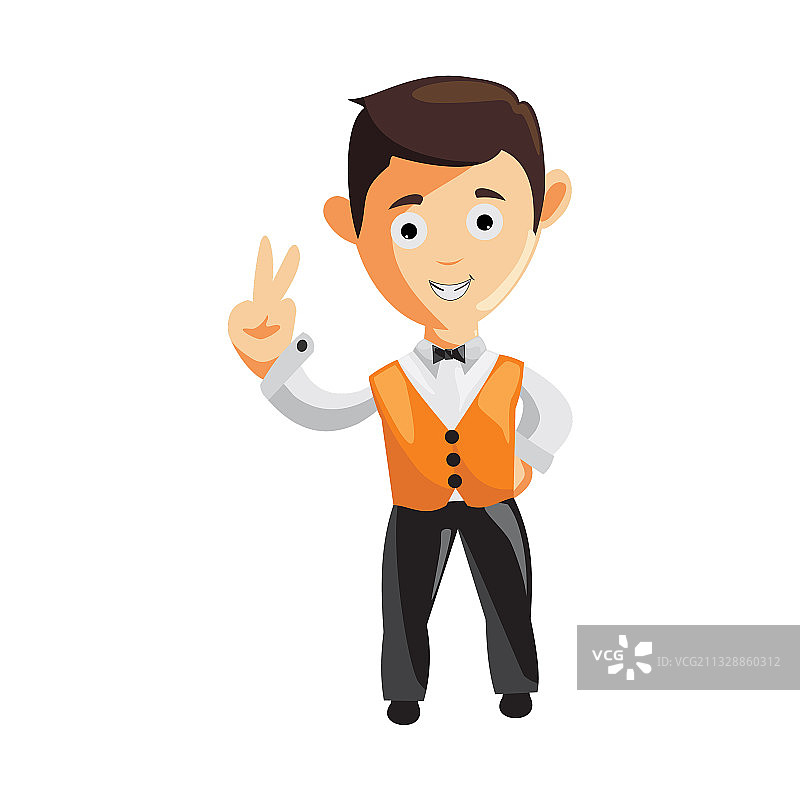 角色职业服装：厨师或服务员图片素材